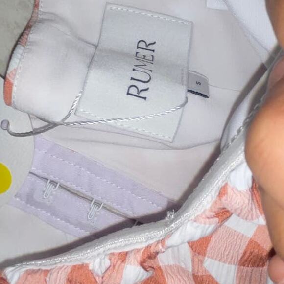 RUMER THE LABEL BISOU BRALETTE PUFF SLEEVE TOP SMALL NWT - Picture 6 of 7